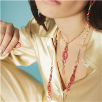 Collana Rosso Prezioso Donna in Argento 23537NV-VR - 23537NV-VR